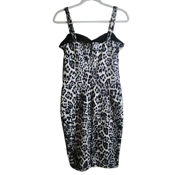 Switchblade Stiletto Animal Print Mob Wife Rockabilly Pinup Bodycon Dress - Picture 3 of 8